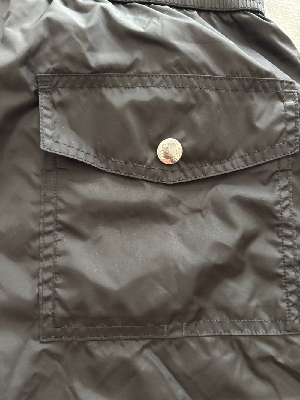 Moncler Black Shorts with White Trim - Picture 4 of 5